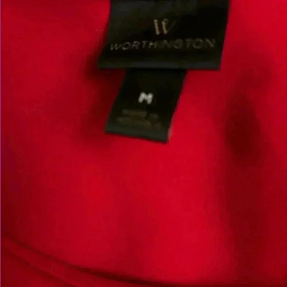 Worthington Red Peplum Top - Picture 3 of 3